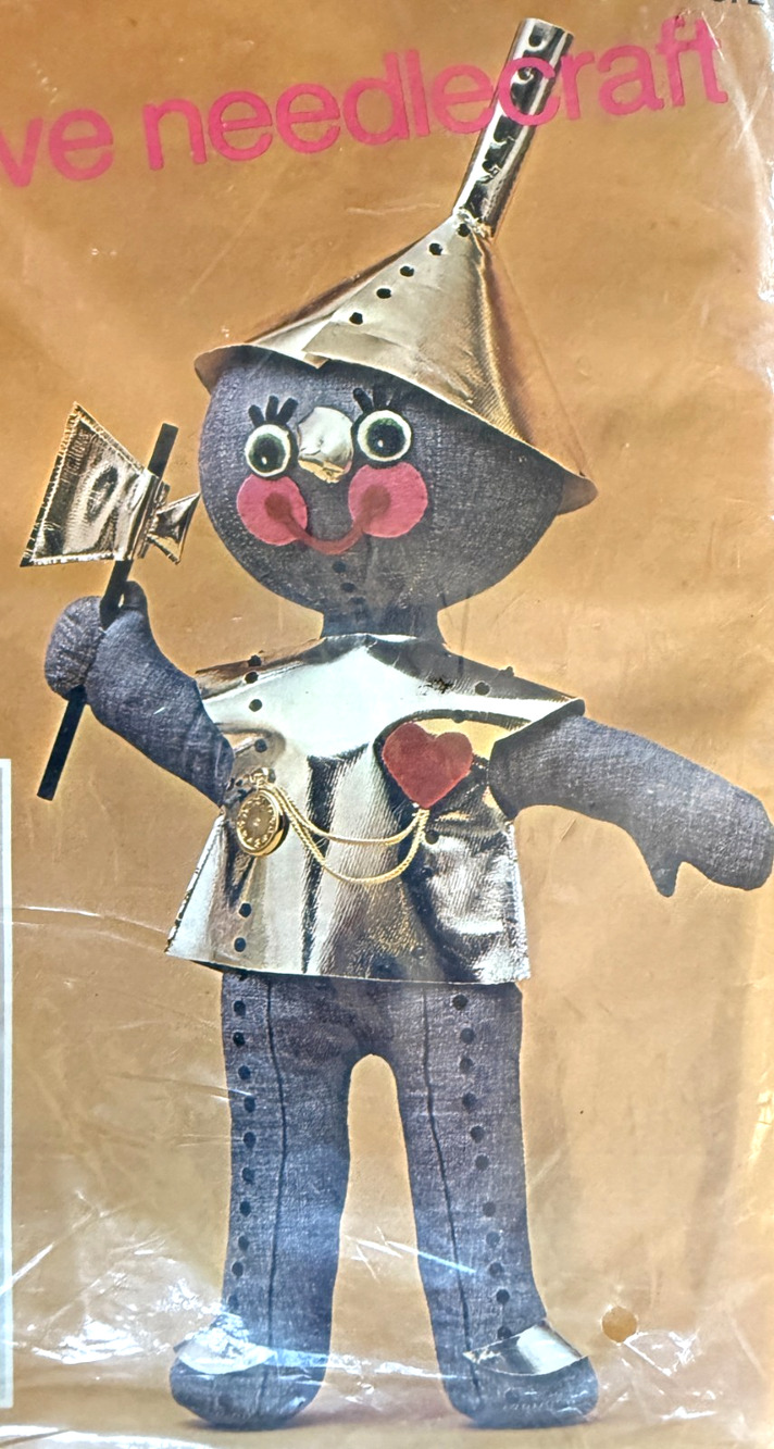 Bucilla Wizard of Oz Tin Man Needlecraft Kit 2372 Plush Doll 21" HTF Vintage NOS